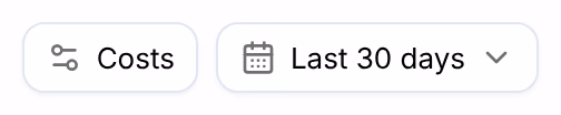 The Costs button beside the period, Last 30 days, at the top right of the Profit view